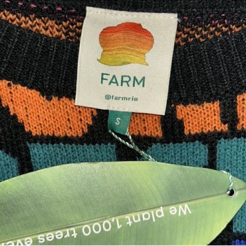 Farm Rio Printed Wool Blend Oversized
Sweater(Size Small) - Image 4