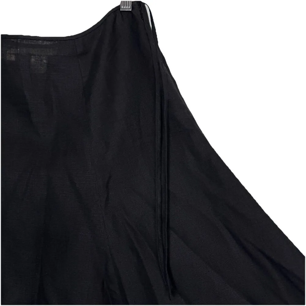 Vintage Nine West Embroidered Linen Midi Skirt Size 2 Boho Cottage Whimsigoth - Image 5