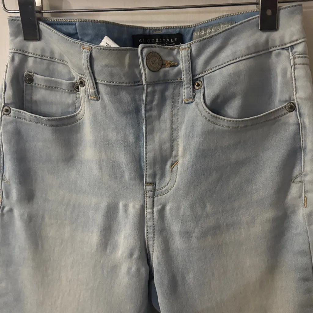 Aeropostale High Waisted Jegging Jean 0 Light Wash Casual Comfy Boho Streetwear - Image 8