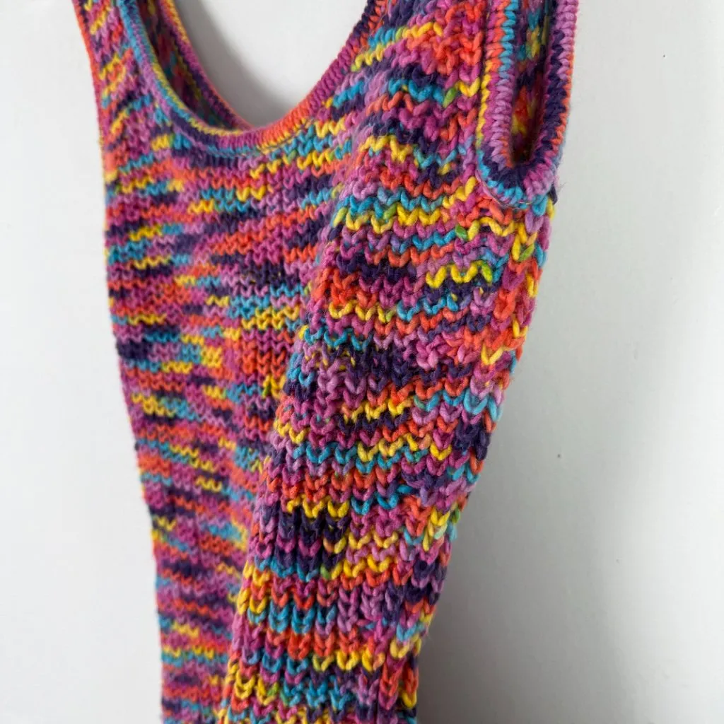 STAUD Gardenia Melange Mini Tank Dress in Pink Multi Sweater Size Medium M EUC - Image 11