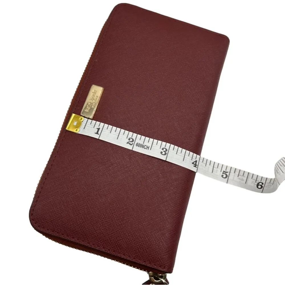 KATE SPADE New York Maroon Zip Around Wallet - Image 9