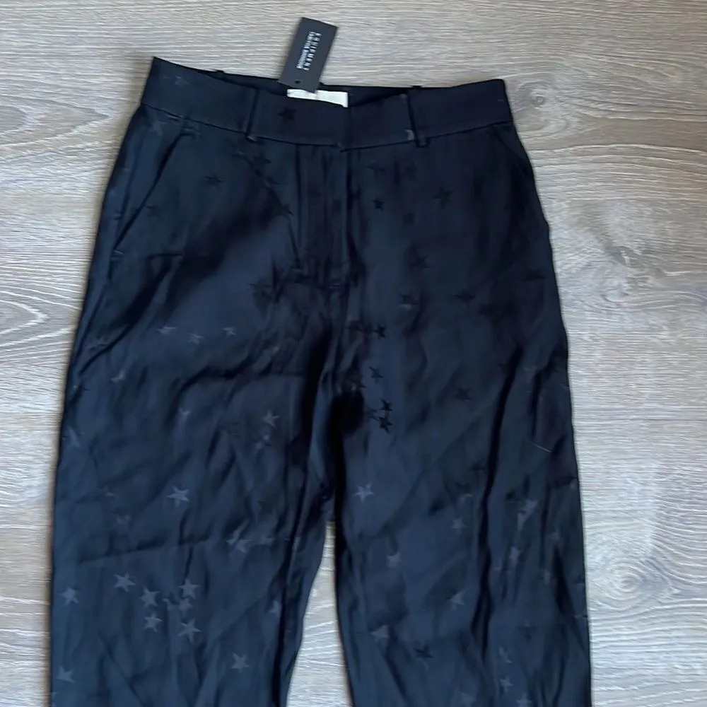 NEW Equipment x Tabitha Simmons Black Warsaw jacquard Star tapered Pants - Image 5
