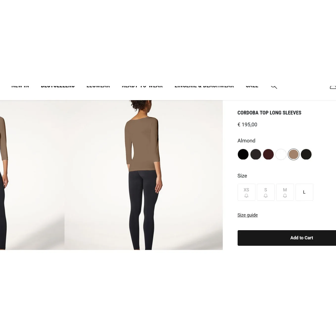 Wolford Cordoba Top Long Sleeves Large‎ Minimalist Casual Cozy Luxury Classic Pink - Image 3