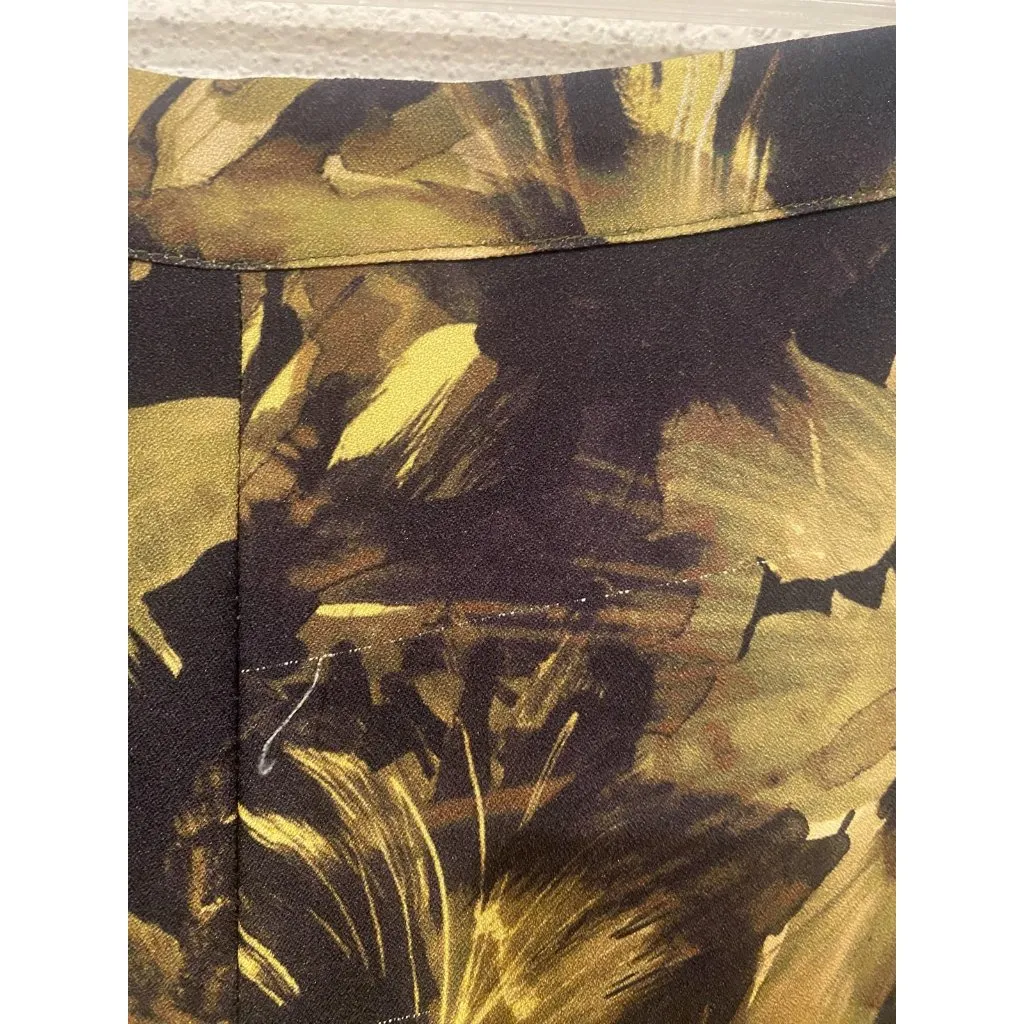 Bryn Walker Bingley Pants Womens Medium Black Abstract Wide Leg Italian Fabric - Image 2