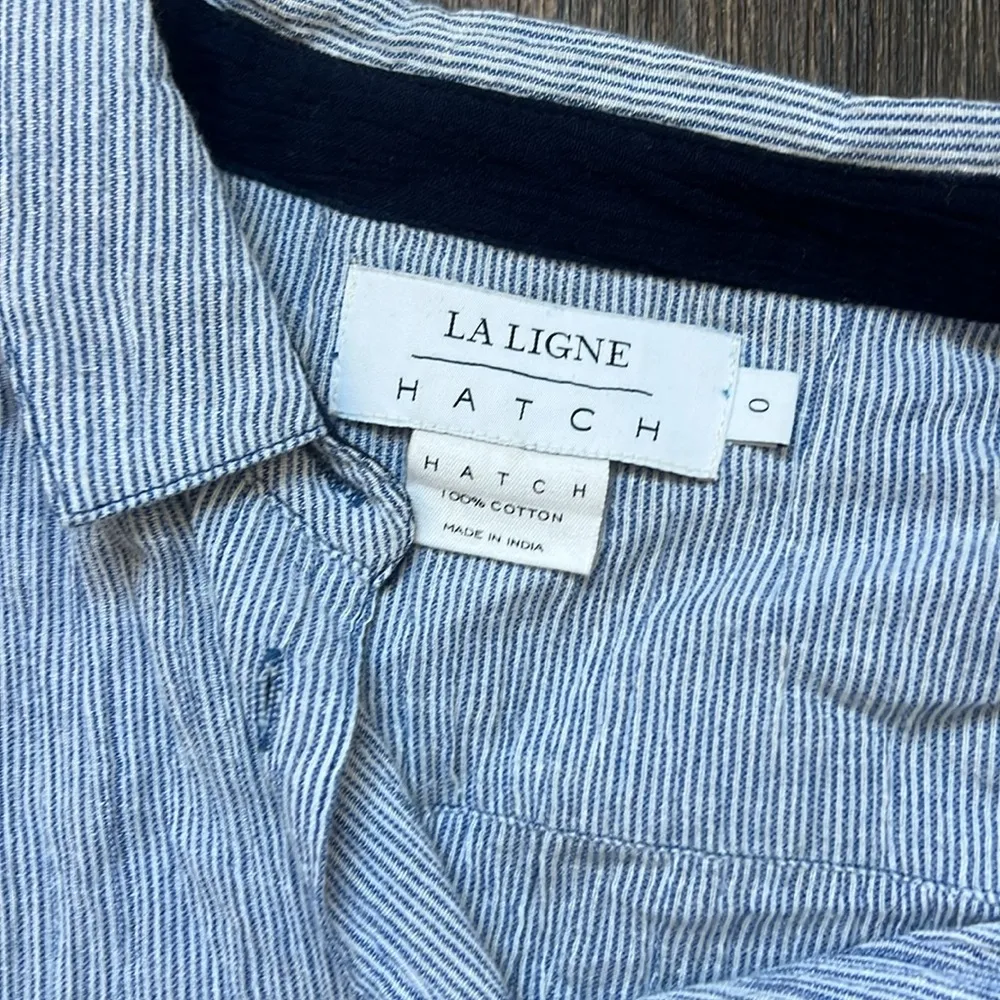 LA LINGE X HATCH STRIPPED BUTTON DOWN Size 0 - Image 2