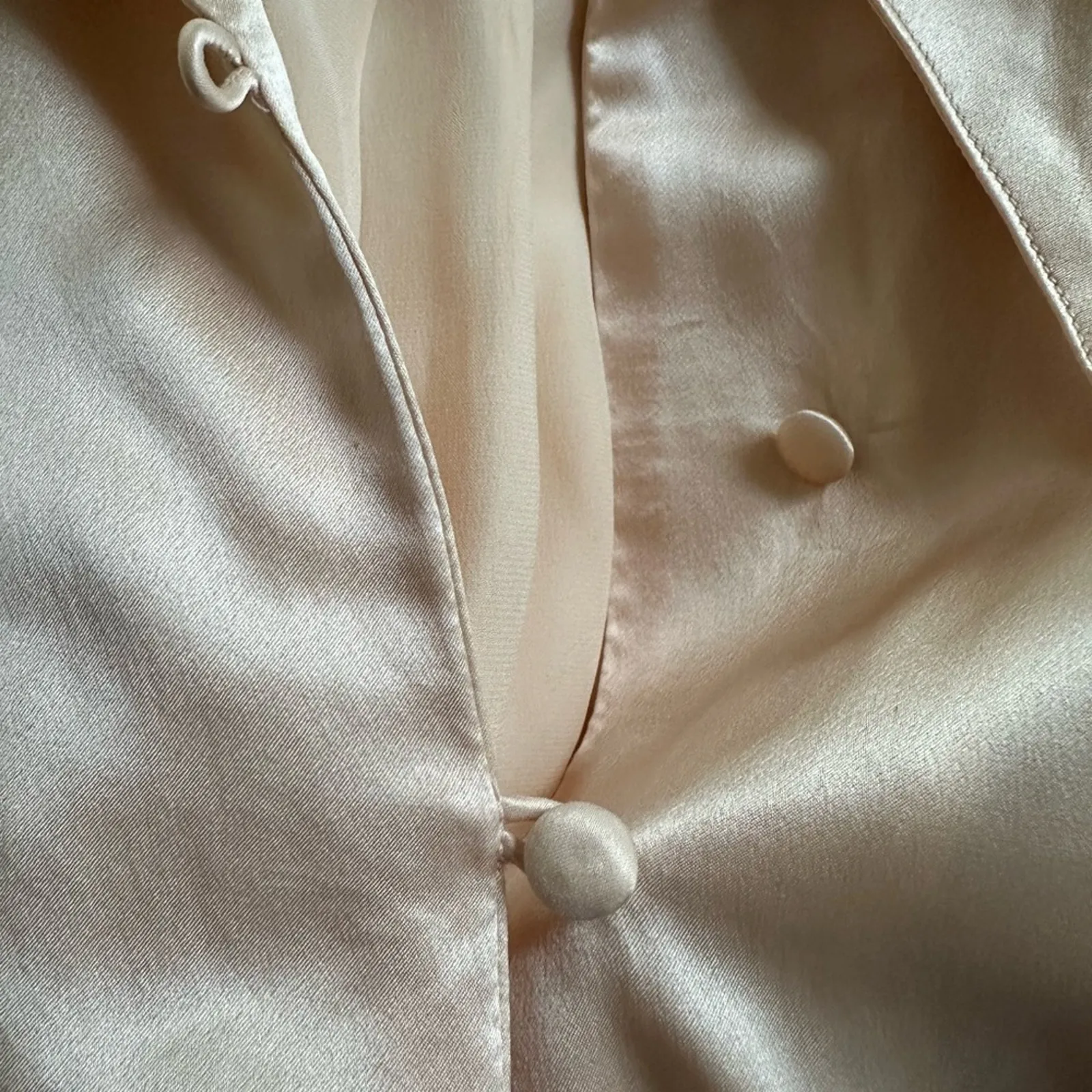 Vintage Courtney Rhodes 100% Silk Top Blouse Dynasty Shoulder Pads 90s 80s Glam Orange Size 12 - Image 4