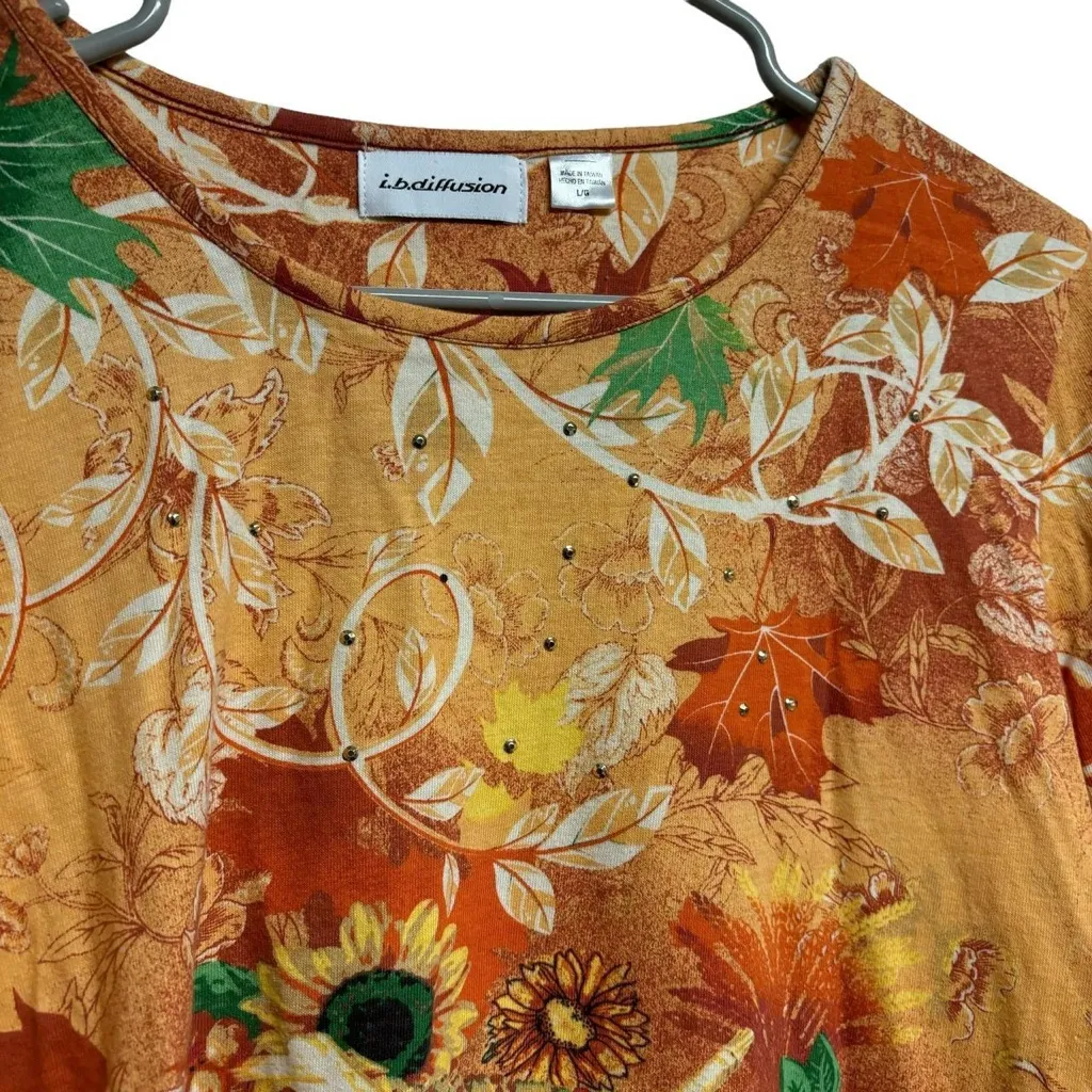 Y2K Fall Kitten Top Orange Size L - Image 4