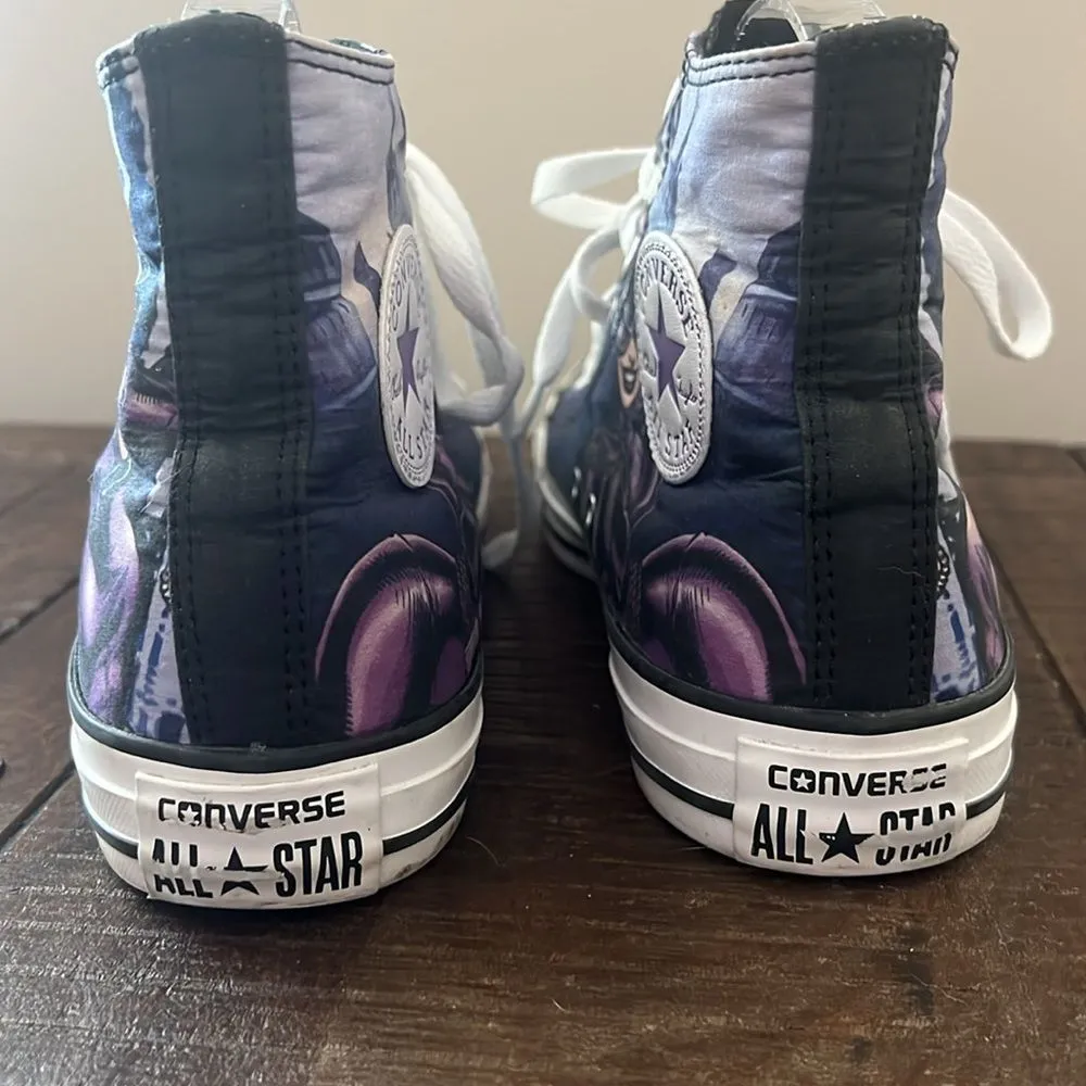 Converse CatWoman Comic High Top Sneakers Womens 8.5 Purple - Image 4