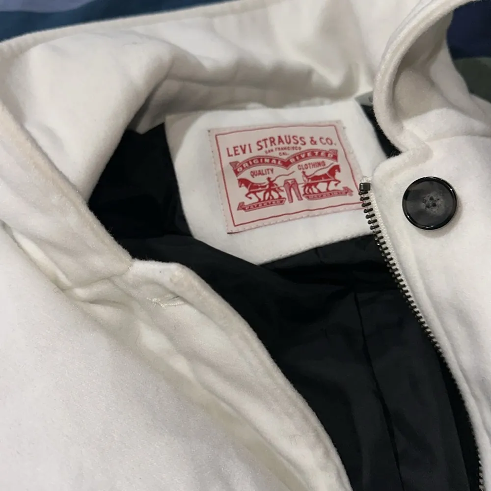 NWT Levi’s Women Light Cream / White Fringe Fashion Jacket Coat Western Festive - Image 11