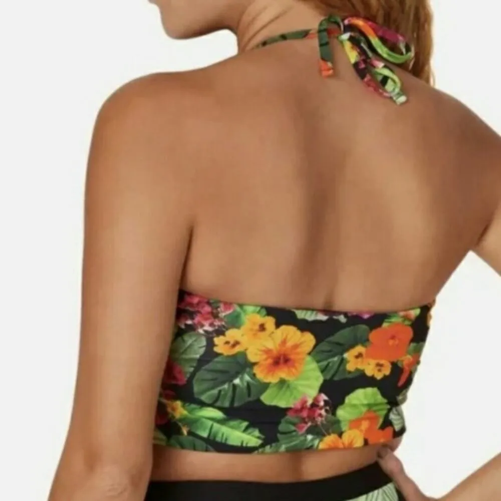 Andie Aruba Top Bandeau Halter Top Tropical Floral Separates Swim Size S New - Image 4
