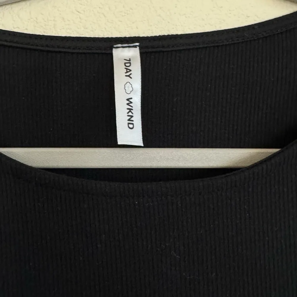 Rhinestone Fringe Cropped Top, Black & Silver size S - Image 3