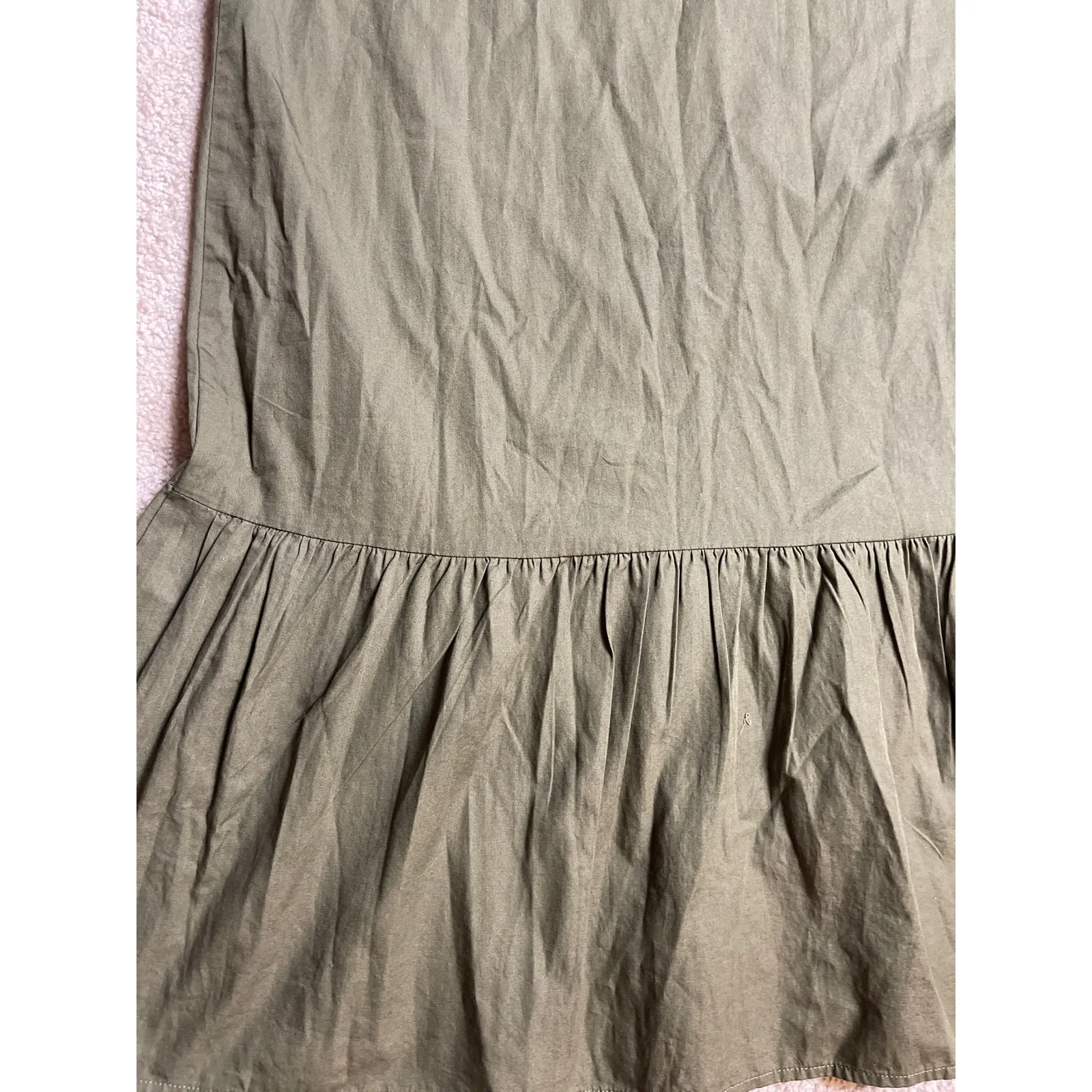 GAP Lace Sleeve Midi Dress in Army Jacket‎ Green Size Small - Image 7