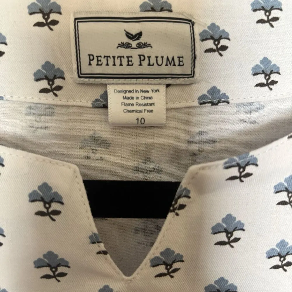 Petite Plume Twill Tunic Nightgown Dress Women 10 Multicolor Floral Cotton Blend - Image 6