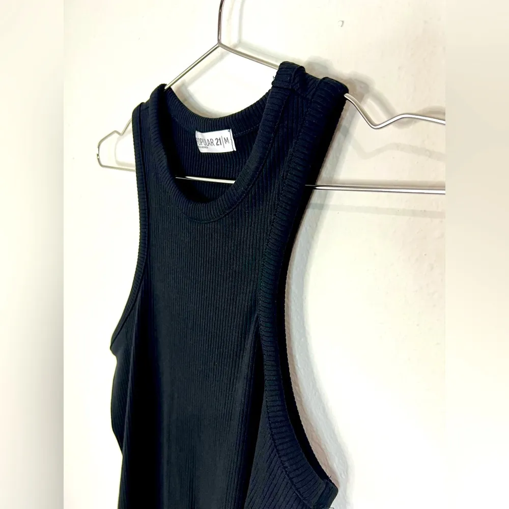 🆕 Popular 21 Black Ribbed Sleeveless Dress - Image 4
