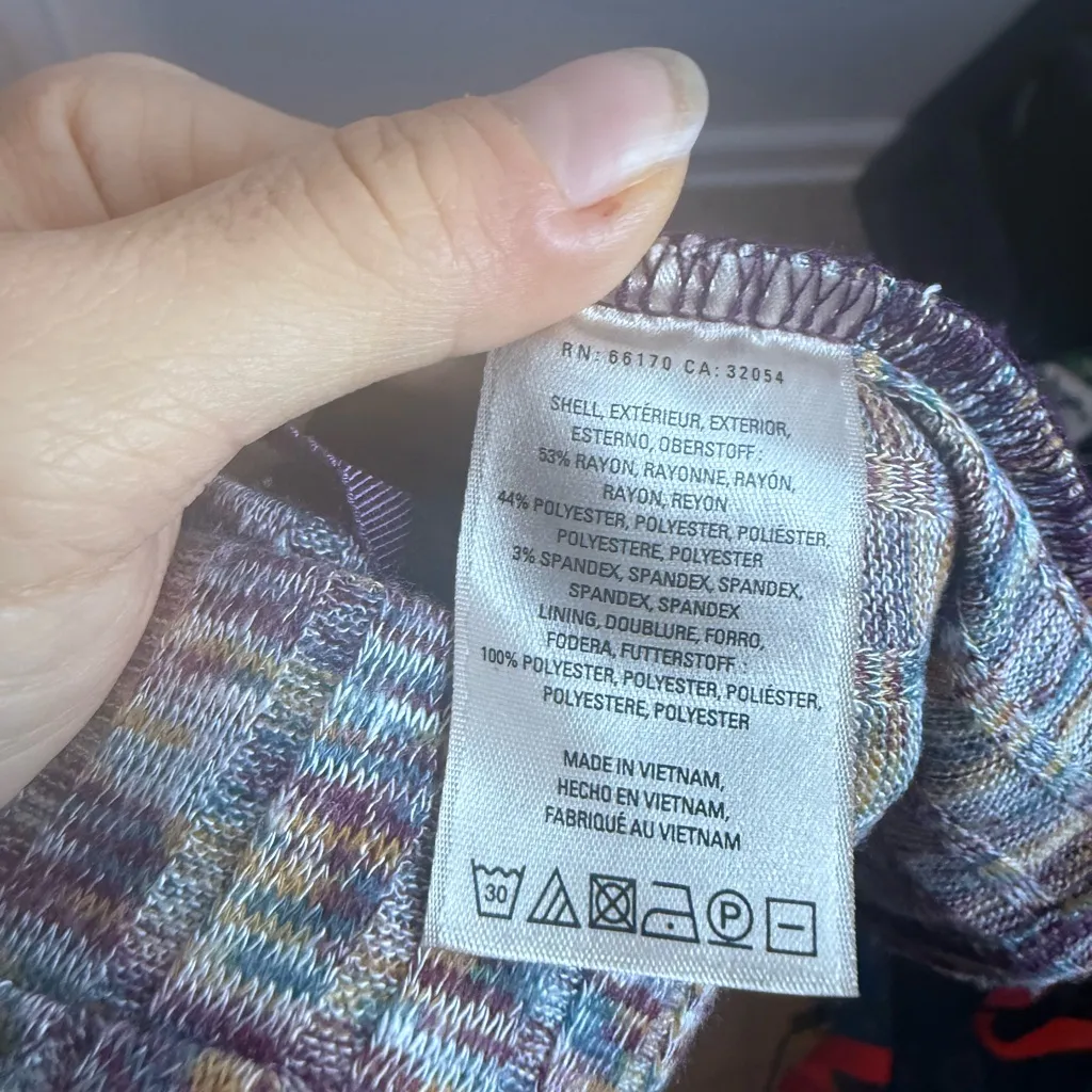 Anthropologie Vanessa Virginia Multicolor Knit Asymmetrical Kearney Skirt Pink Size XS - Image 7