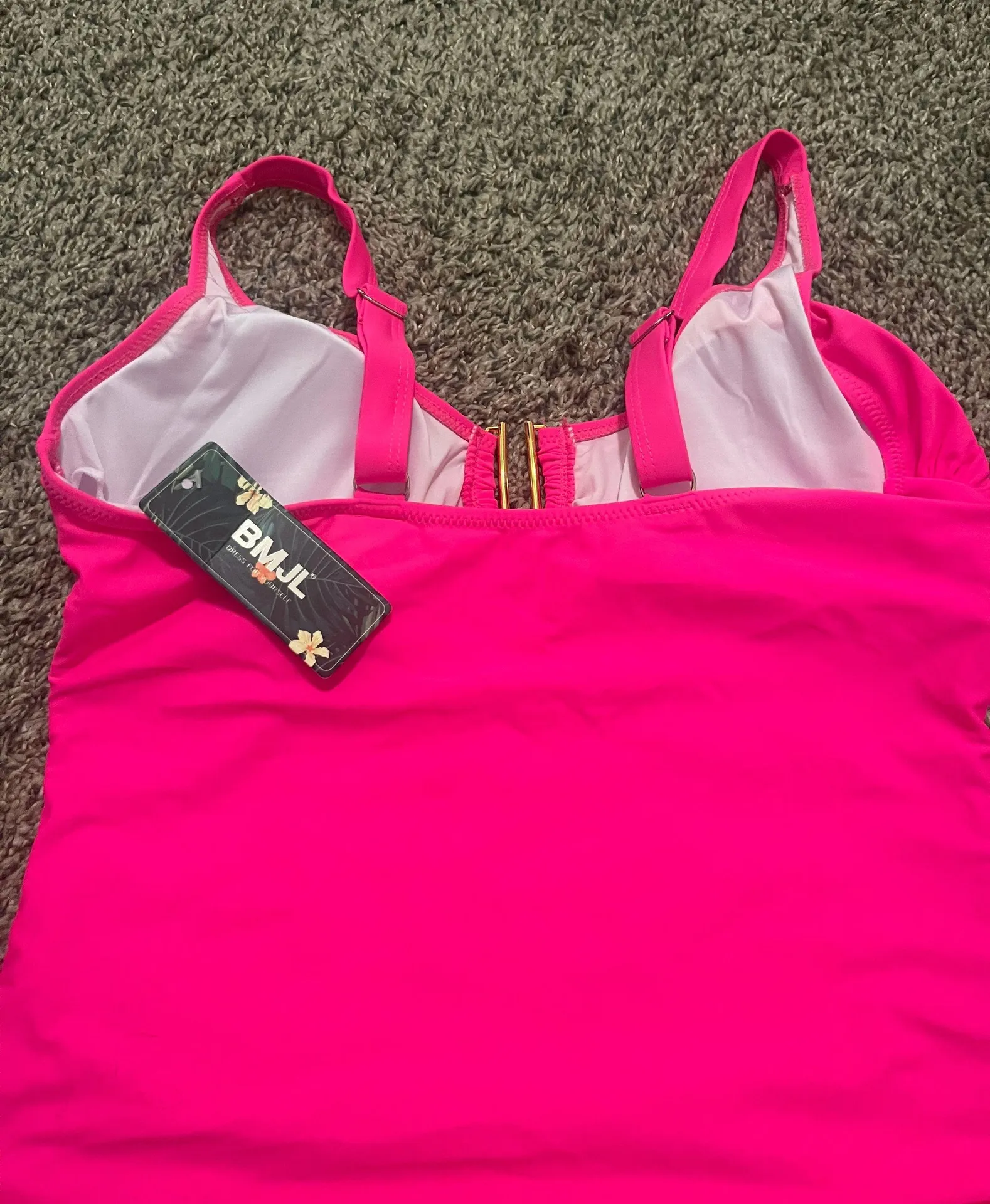 BMJL Women's High Waisted Bikini Sets V Neck Pink Size XL - Image 7