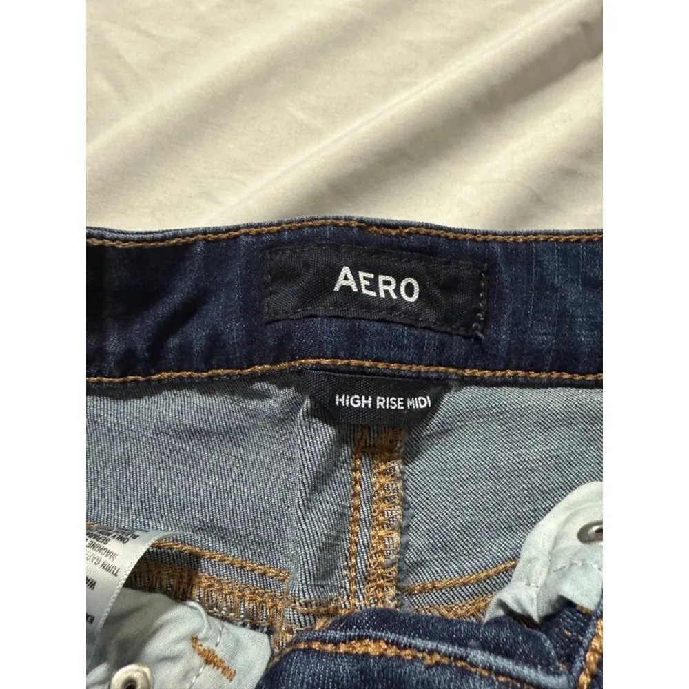 Women's AERO Denim Shorts Size 0 Blue - Image 3