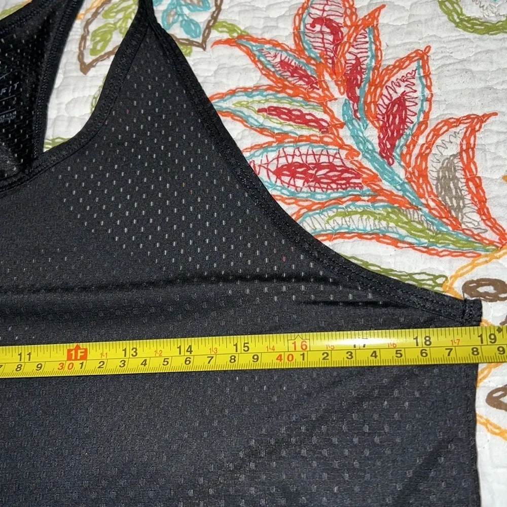 NIKE large dri-fit black tank athletic scoop neck halter pullover sleeveless gym - Image 4