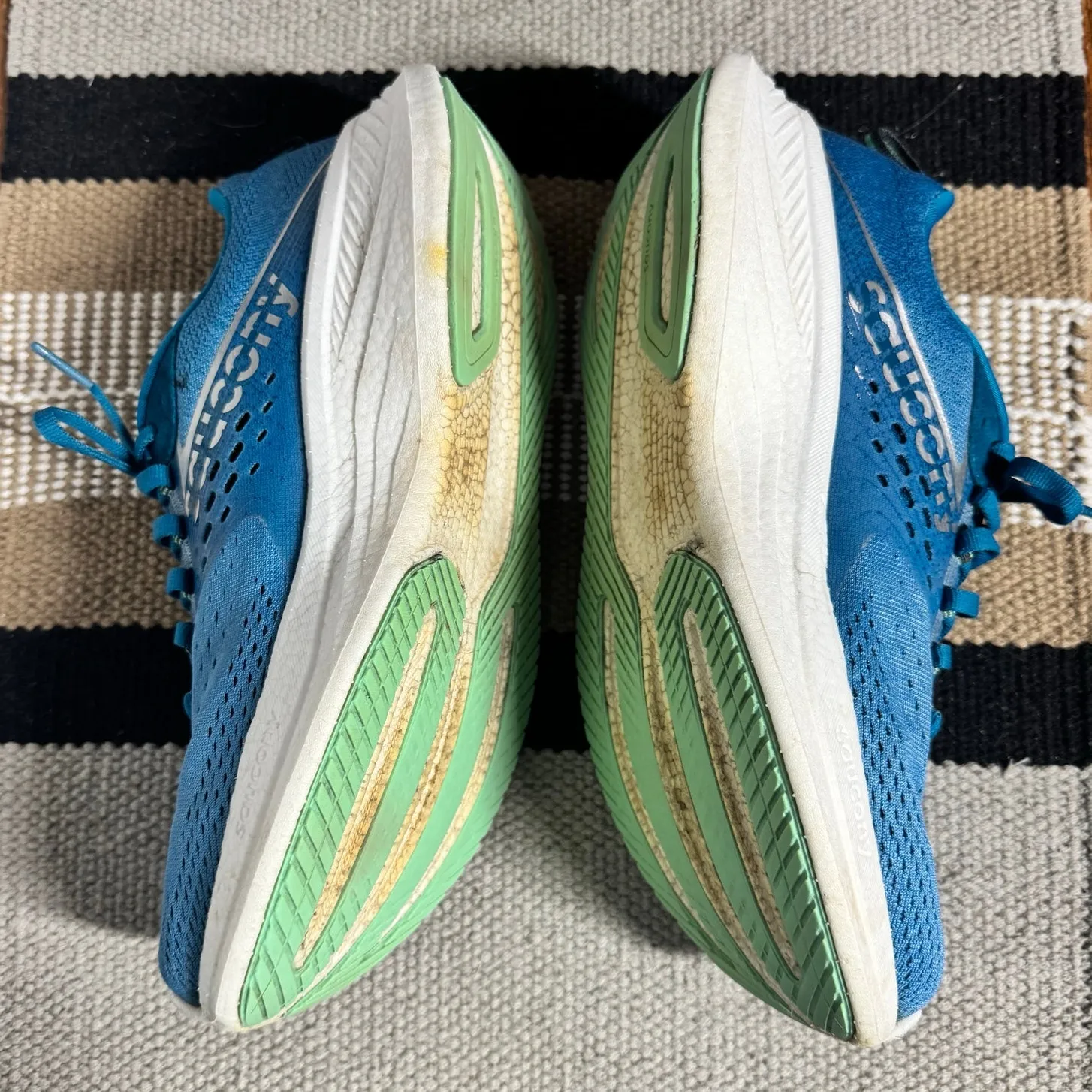 Saucony Ride 17 Trail Running Shoes Women 8 Blue PWRRUN Plus Walk Athletic - Image 9