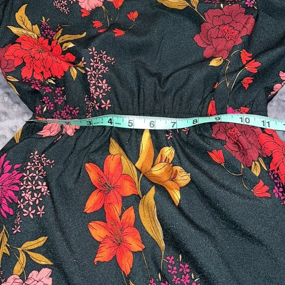 Jack by BB Dakota womens v-neck mini floral dress ruffled hem Easter fit & flare - Image 7