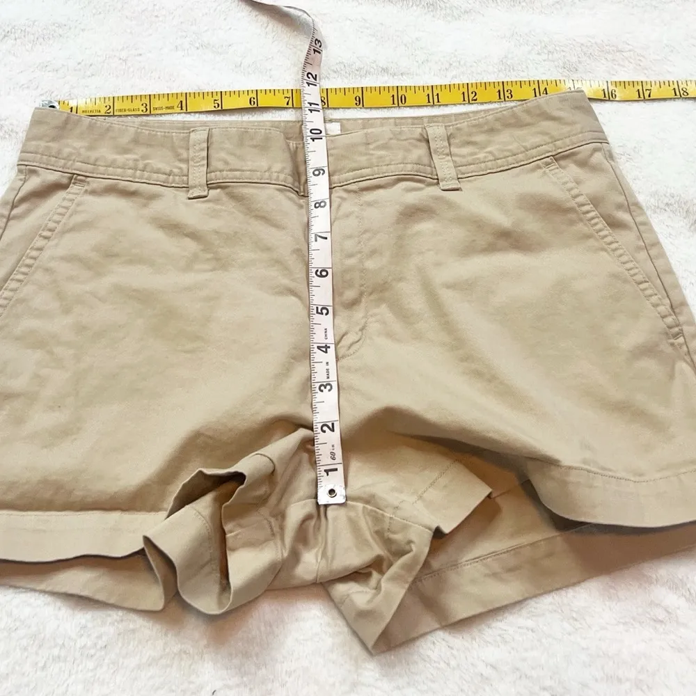 GAP City Shorts Mid Rise 3” Inseam Chino Stretch Pockets Women’s Sz 6 Wicker Tan - Image 7