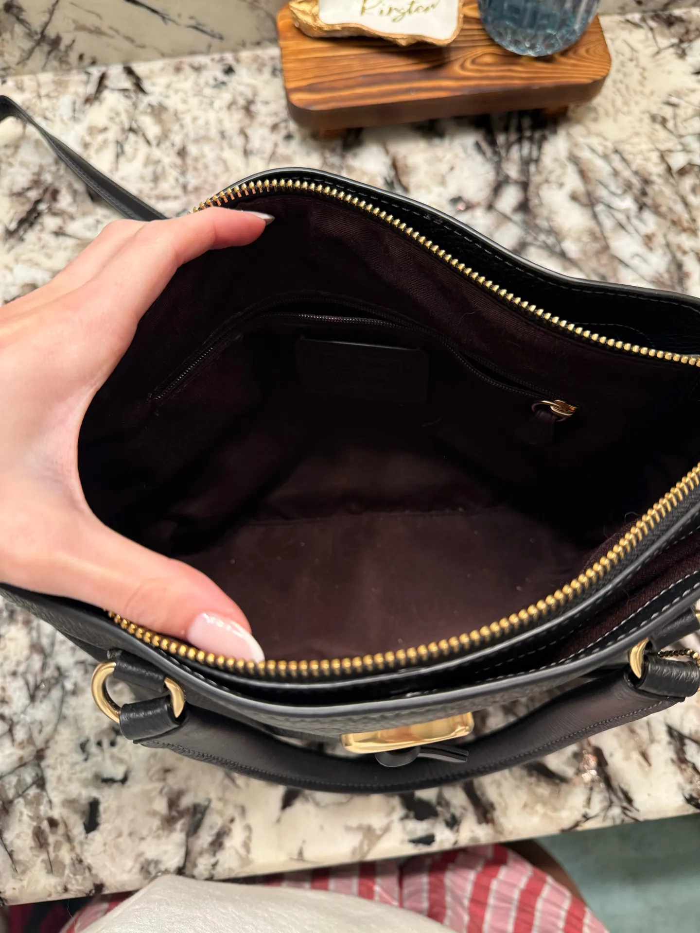 Coach purse black leather   - Image 6