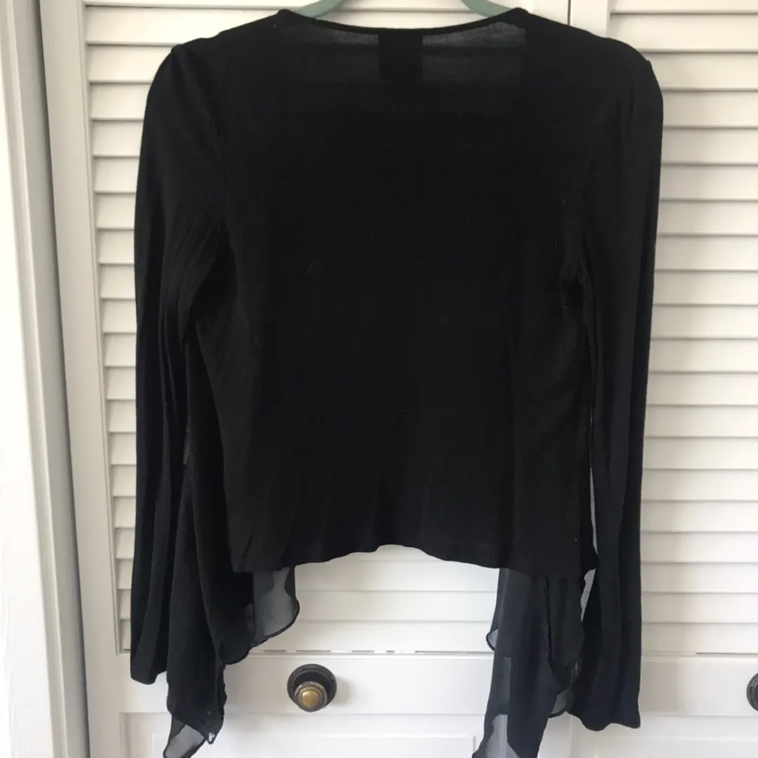 2b Bebe Sequin Cardigan Black Size XS - Image 3