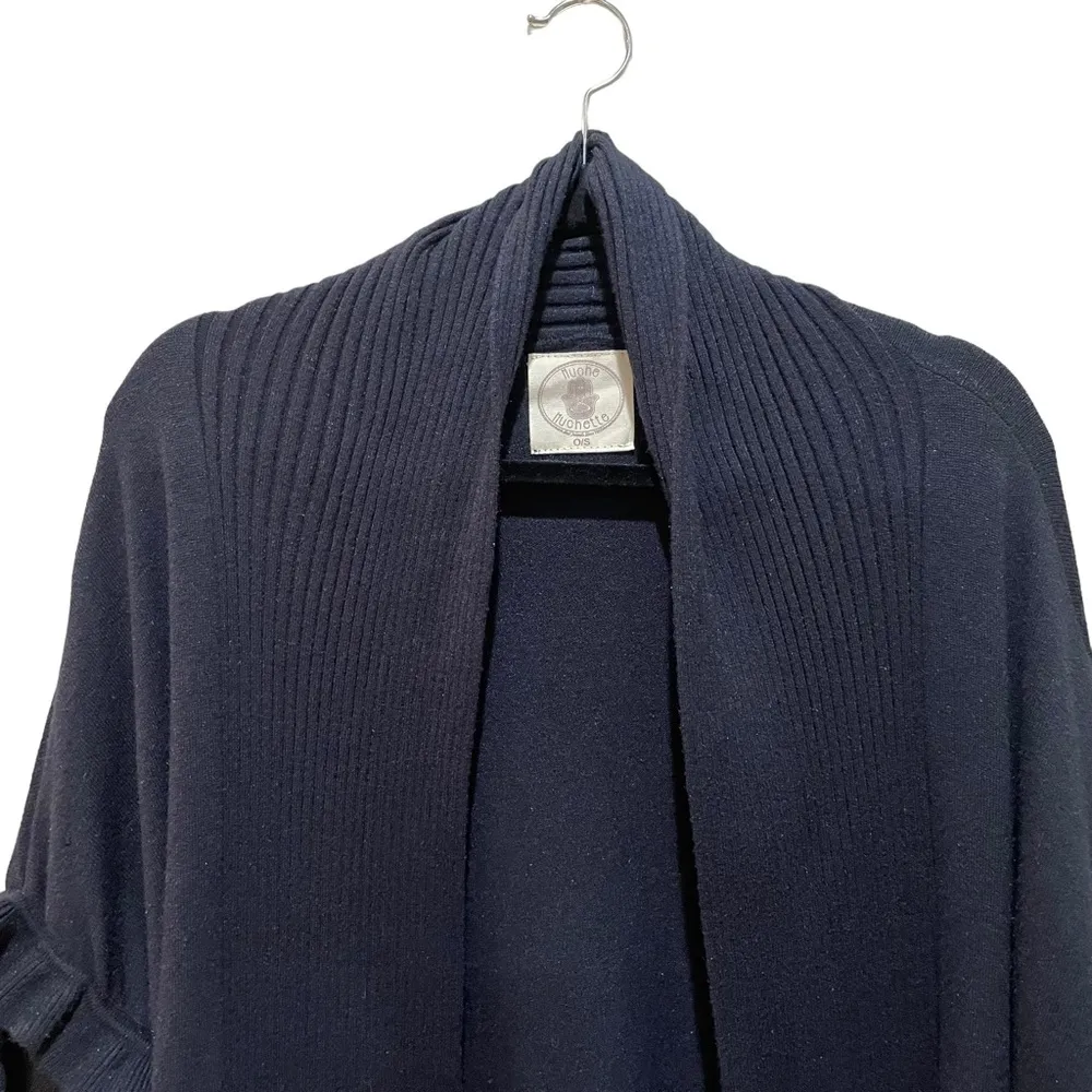 Muche et Muchette Ruffled Open cardigan Sweater Navy Blue One Size Size undefined - Image 4