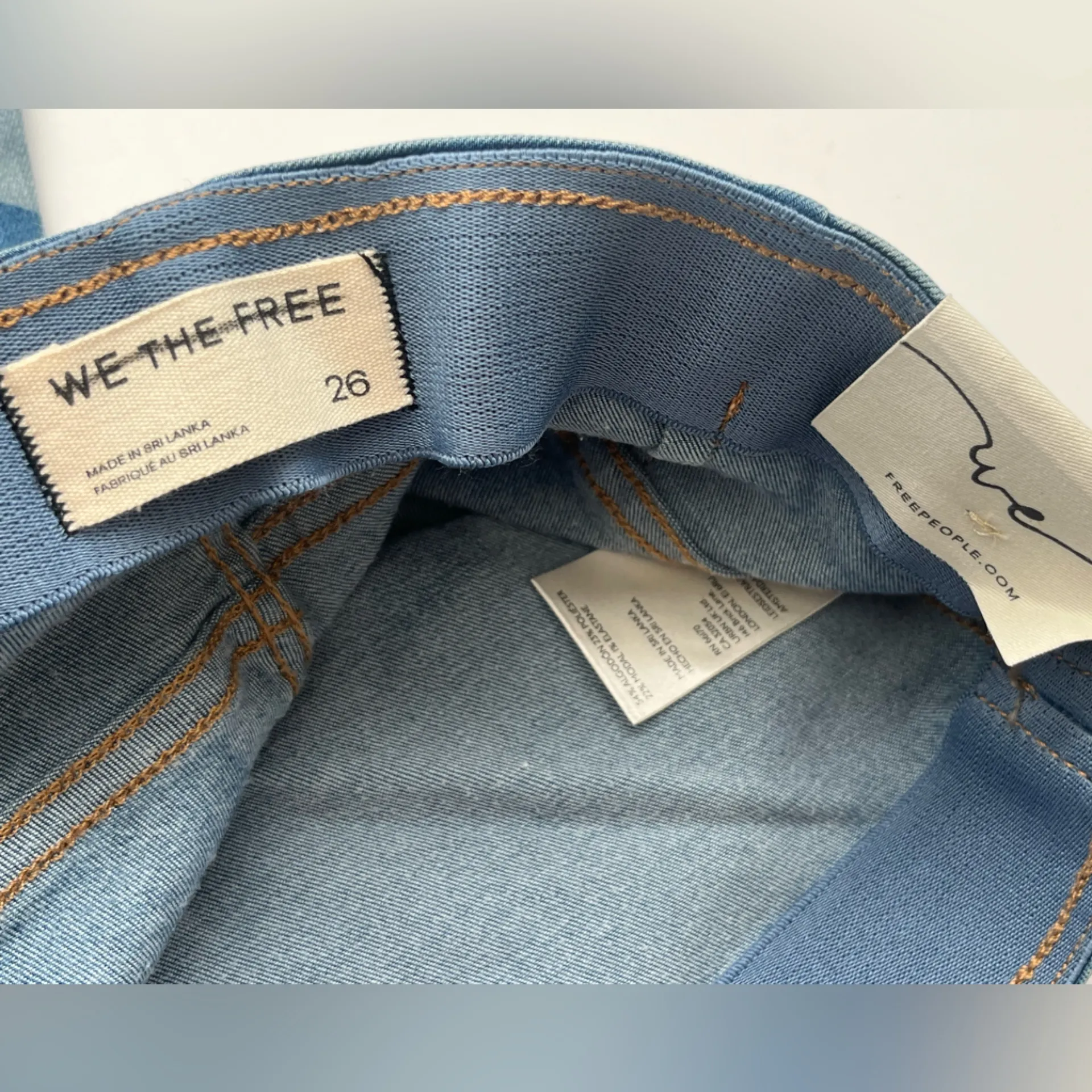 Free People we the free penny pull on mide rise flare jeans boho floral NEW 26 - Image 14