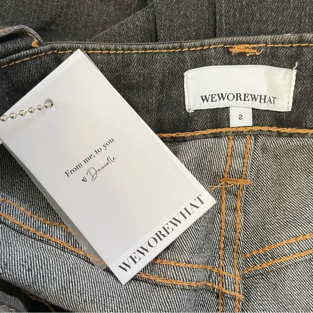 New  Straight Tapered Stretch Denim Overalls Bahbah Grey Size 2 - Image 14