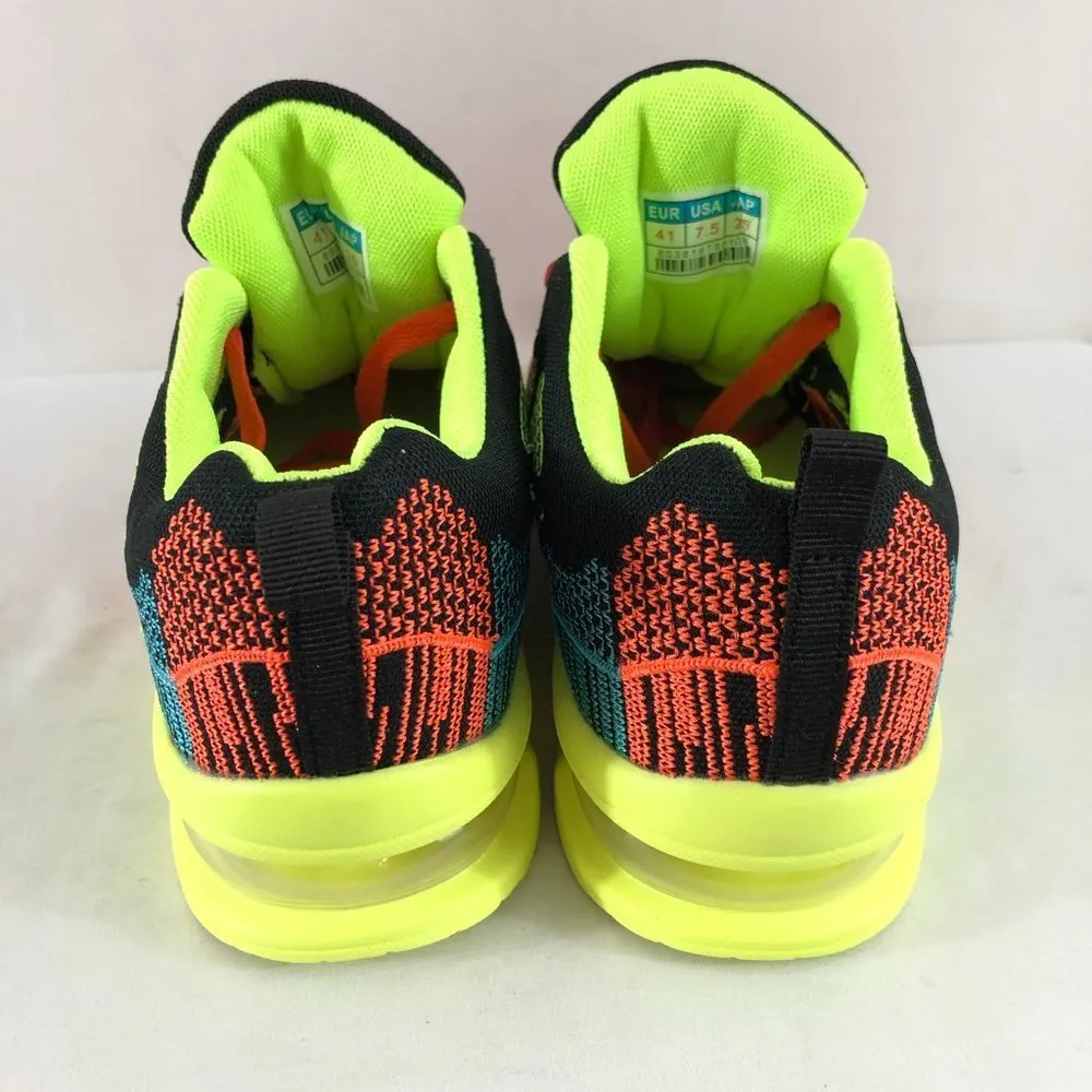 Womens Mens Unisex Athletic Sneakers Colorful Knit Orange Size 10 - Image 3