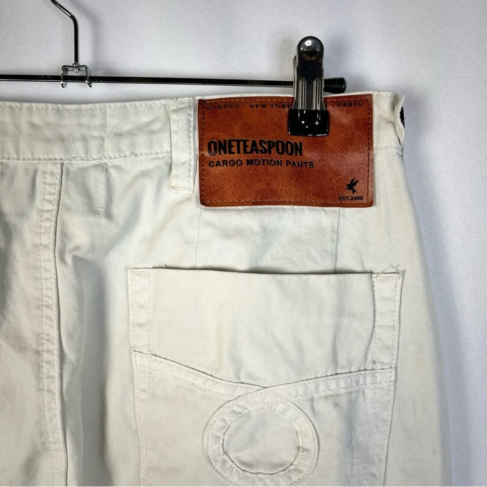 One Teaspoon Off White Cargo Motion Straight Leg Pants 28 - Image 4