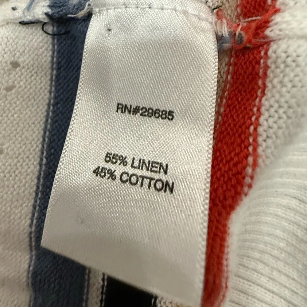 Pendleton Button Up Cardigan Aztec Design Linen Blend Large Petite - Image 4