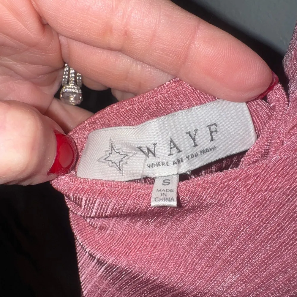 WAYF Shimmering Pink Bodysuit - Image 2