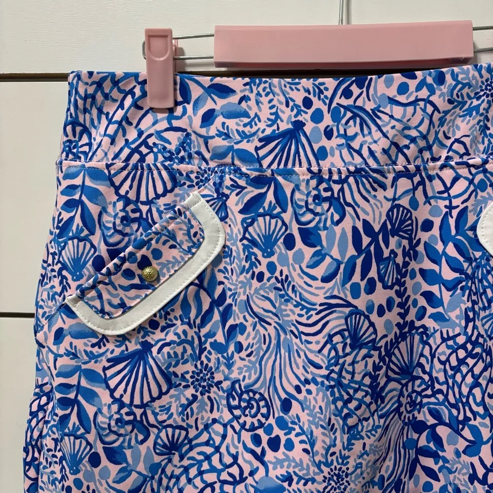 Lilly Pulitzer Monica Skort UPF 50+ Calla Pink High Tides Good Vibes - Image 3