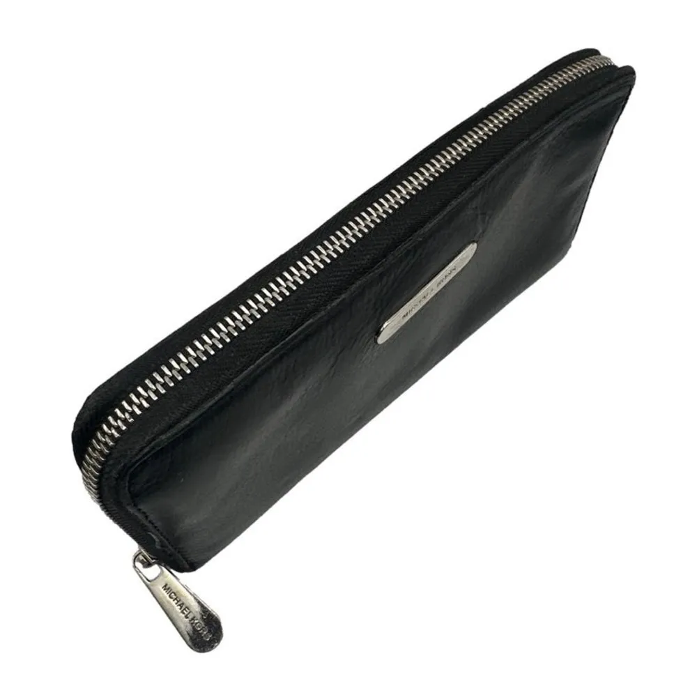 Michael Kors Black Zip Around Wallet - Image 4