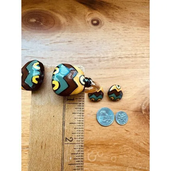 Vintage Eisenberg Multicolor Enamel Artist Series‎ Clip - Image 11