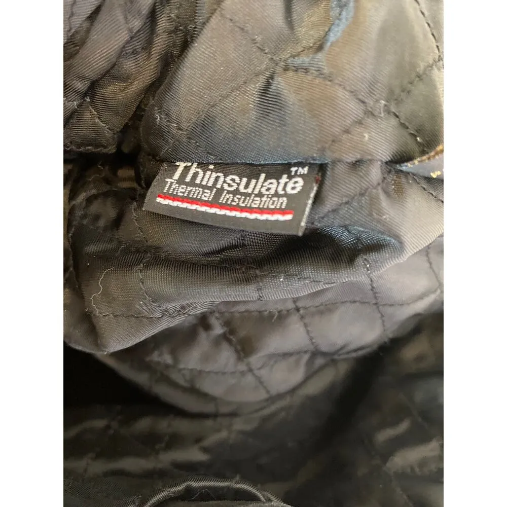 Express Black Vintage 90s Y2K Leather Suede Peplum Parka Jacket Sz XS Zipper - Image 11