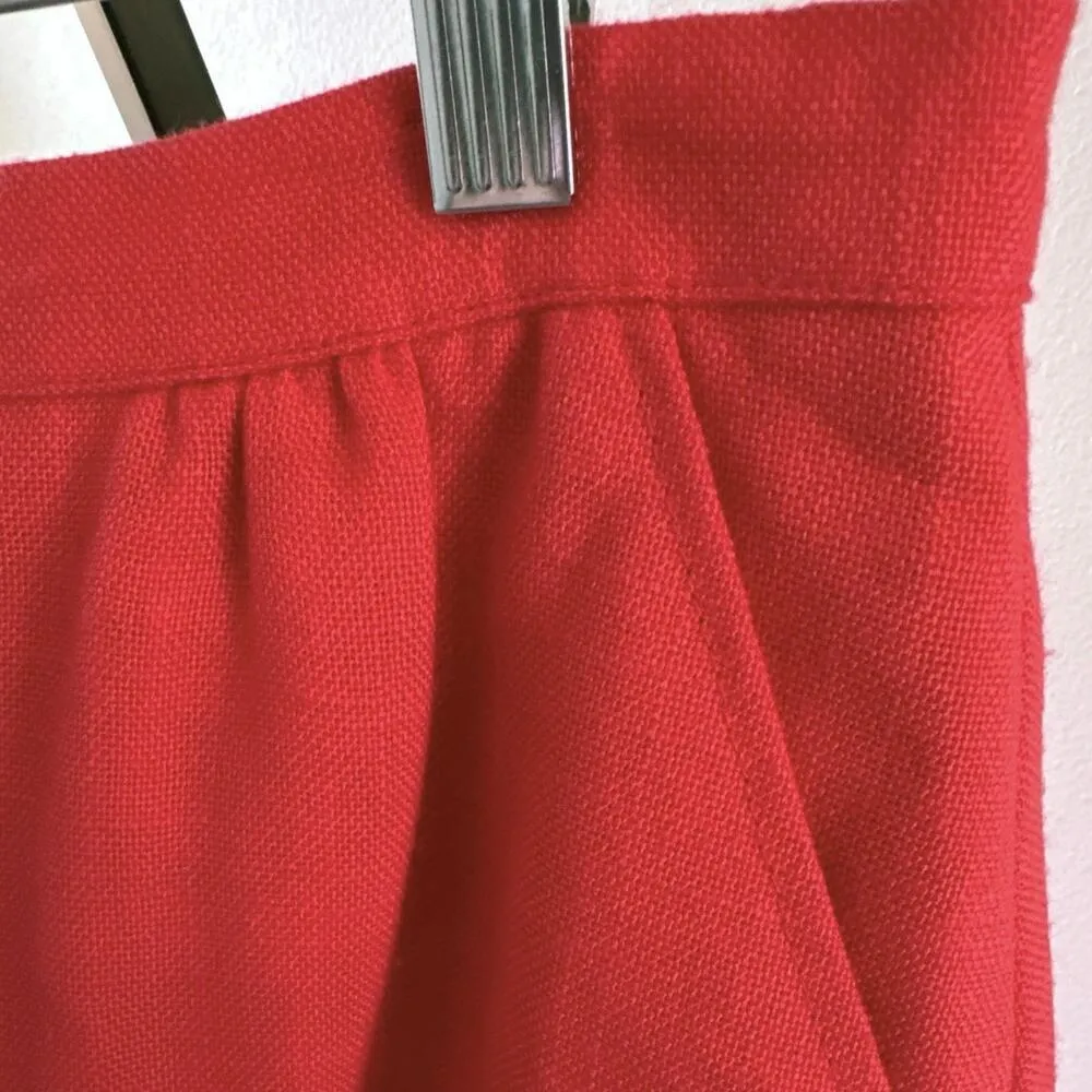 Vintage 2 Piece Cherry Red Blazer Skirt Size 11 12 1950 - Image 8