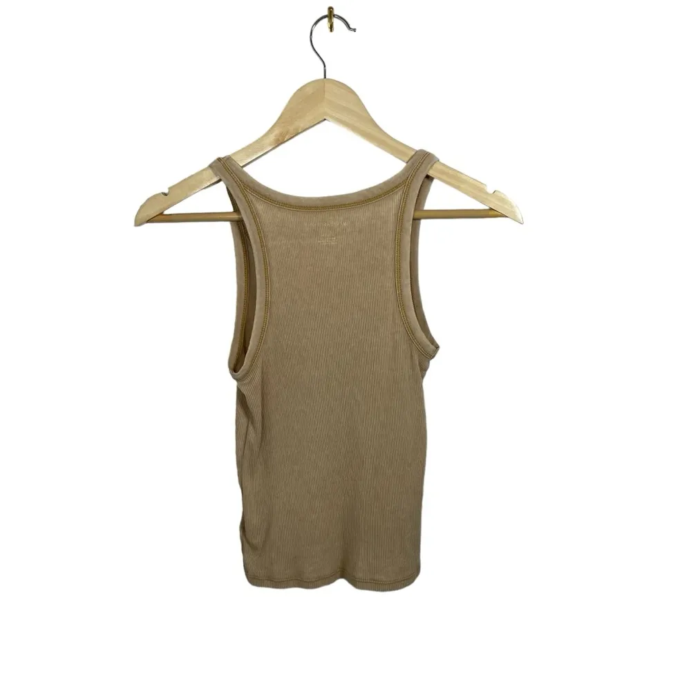 American Eagle Women’s Basic Ribbed Fitted Tank Top in Light Brown Size XS - Image 4
