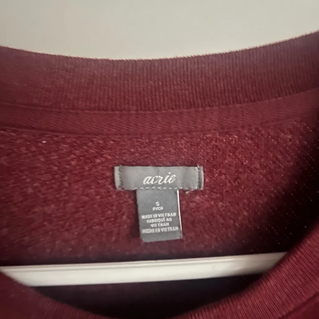 Aerie Deep Red Crew Neck Sweater - Image 2