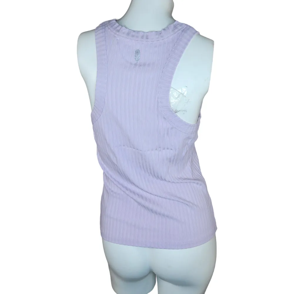 Free People Movement Womens Medium Blissed Out Ribbed Tank Lilac Dew Berry - Image 6