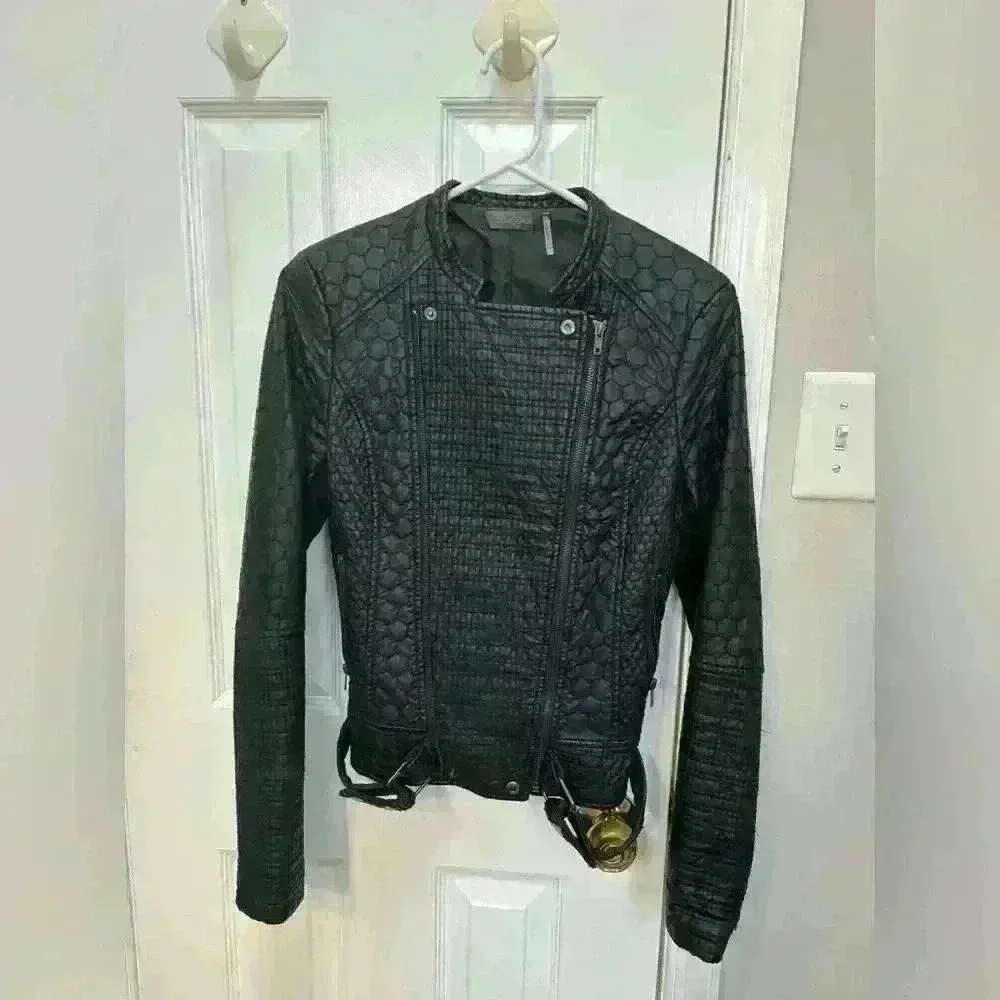 Love Token  Faux Leather Jacket Size XS EUC - Image 3