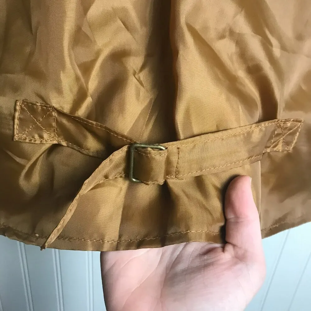 Vintage Real Leather Vest Size Medium Snap Front, Oversize Fit Medium D1 Brown - Image 5