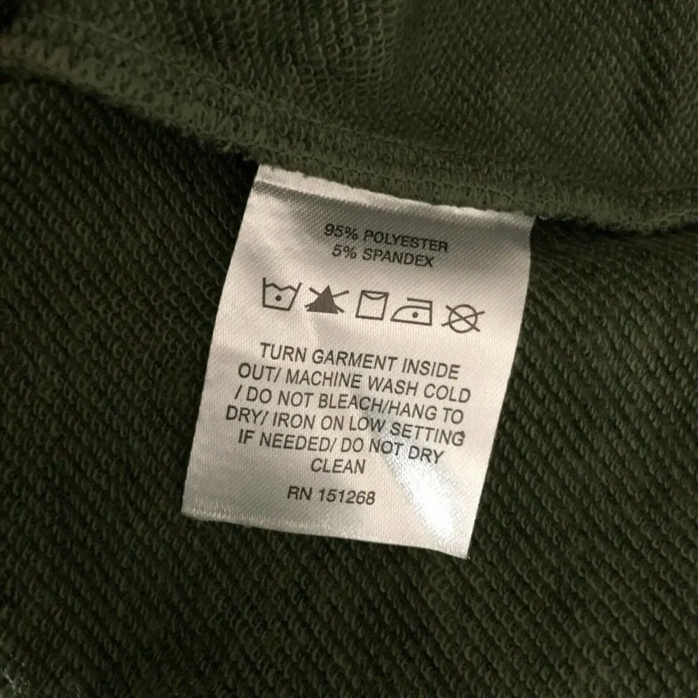 Nicole Miller Sport Womens Hoodie Full Zip Drawstring Camouflage Green Size L - Image 4