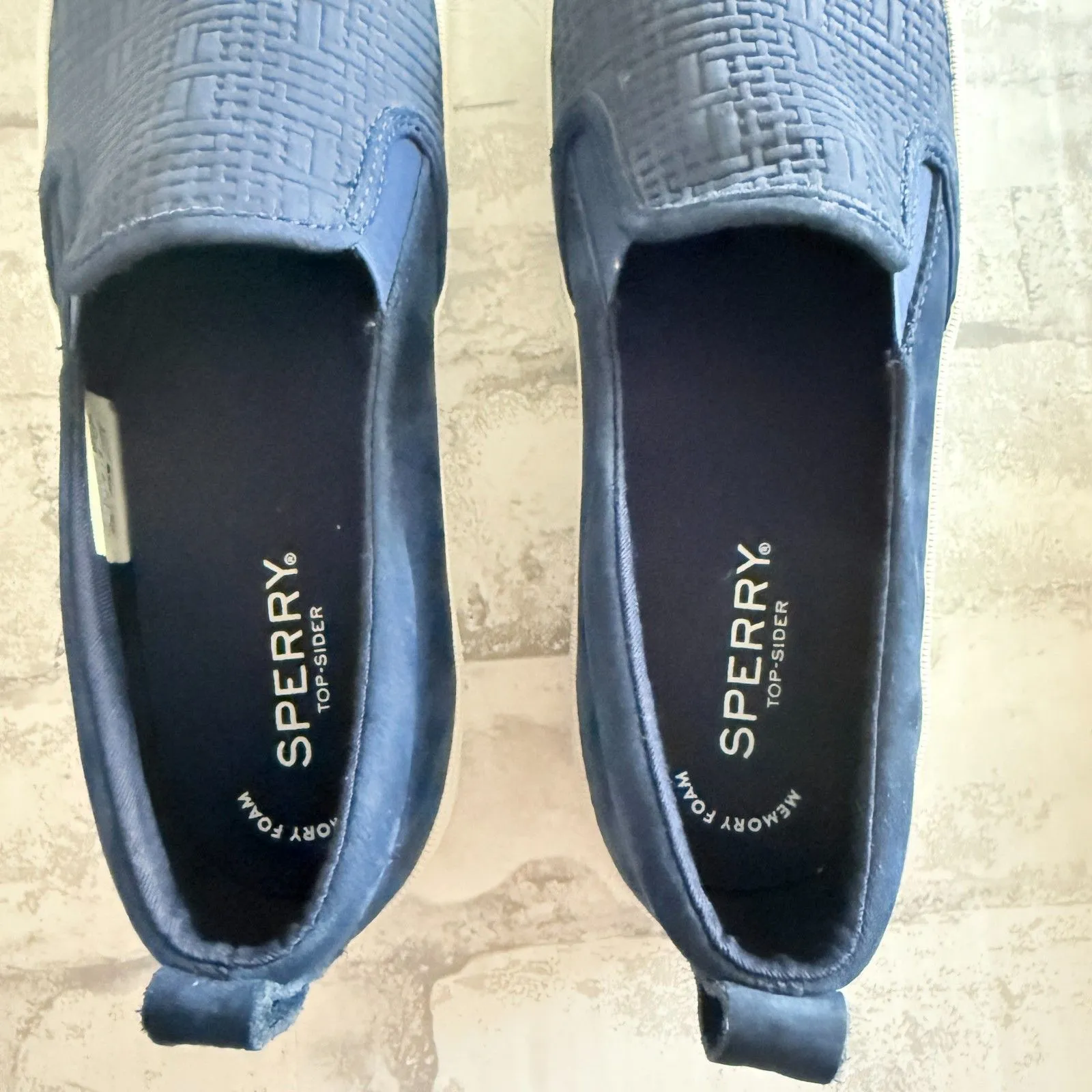 Sperry Womens Top Sider Memory Foam Blue Suede Sleep On Sneakers Shoes Sz 9 - Image 5