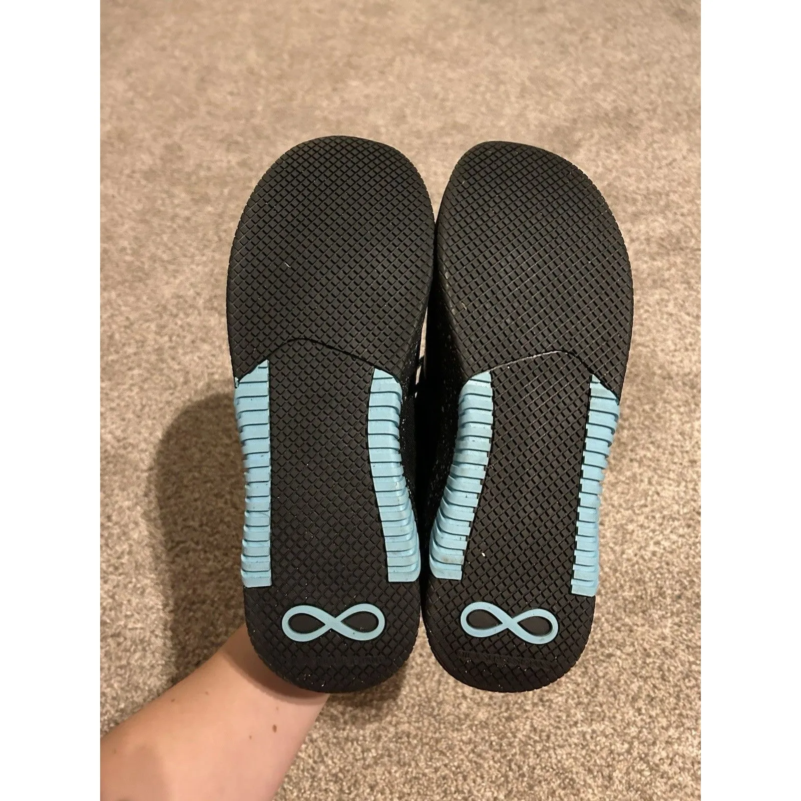 infinity by cherokee shoes Dart SPTA Size‎ 9.5 Black Blue - Image 6