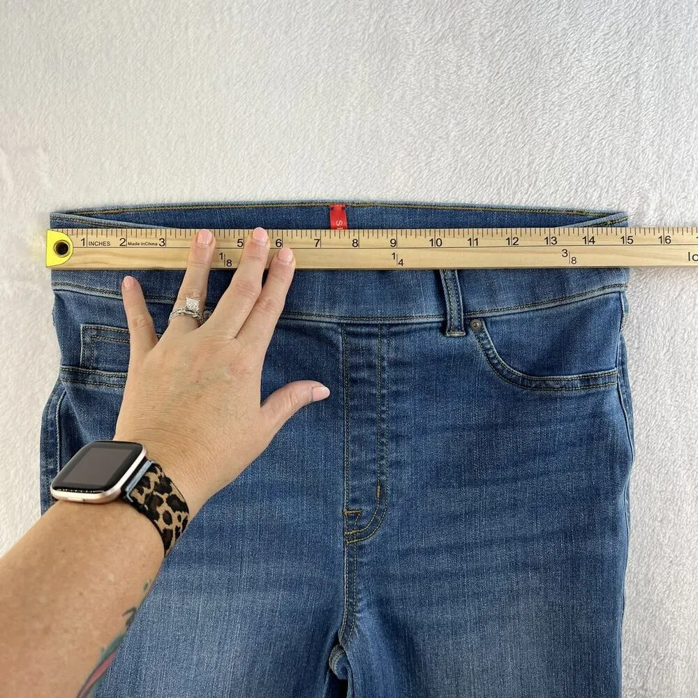 SPANX Shape Medium M EveryWear Flare Jeans Pull On Stretch High Rise Slimming - Image 10