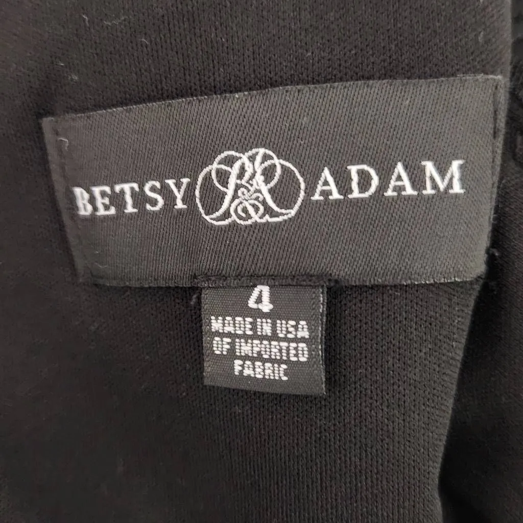 Betsy & Adam Sequin Sheath Dress NWT Size 4 Formal Black Sequin Party Dress - Image 6