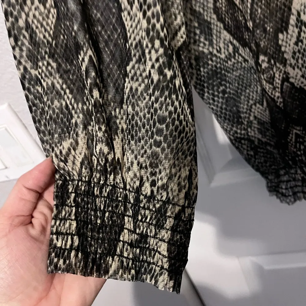Ginger G sheer snakeskin print blouse in medium - Image 2